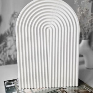 Duża wysoka taca półokrągła white