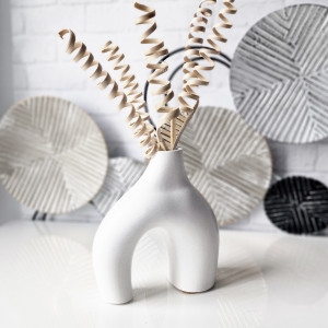 Duży wazon irregular white