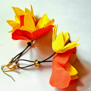 Kolczyki  kwiaty   lekkie