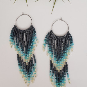 Kolczyki długie turkusowe