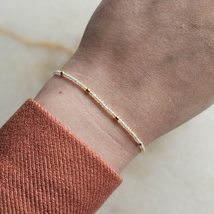 Bransoletka z kamieni Cytrynu na nici jedwabnej