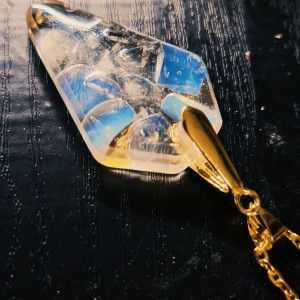 Naszyjnik Kamienie plus Stal 🧿🪬 Kryształ Górski I Opalit