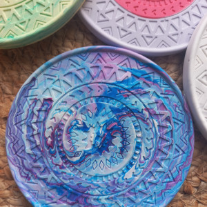 Podstawka pod kubek świecznik gips polimerowy