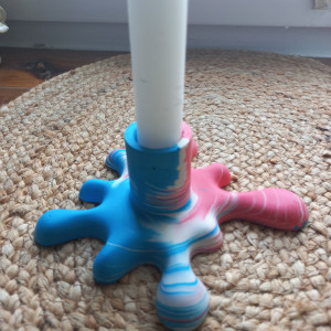 Świecznik kleks gips polimerowy