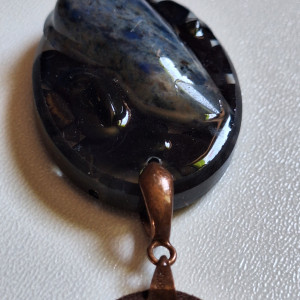 Naszyjnik Kamienie Obsydian Turmalin Sodalit Ochrona energetyczna 🧿🪬