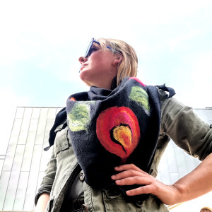 Chusta czarna  merino