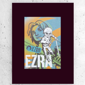 nowy plakat A4, Ezra plakat star wars, gwiezdne wojny plakat dla chłopca, star wars plakaty, bajkowe plakaty dla dzieci, plakat do pokoju chłopca, fajne plakaty do domu, filmowe plakaty