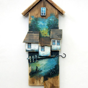 Wieszak ze starej deski - Zacisze