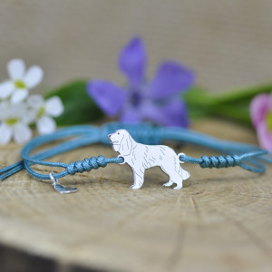 Polski Spaniel Myśliwski - bransoletka z psem, srebro 925