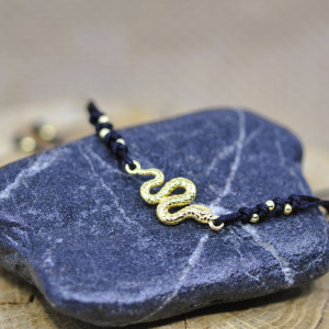 Wąż - bransoletka, srebro 925 pozłacane