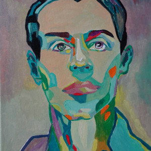 obraz olejny ręcznie malowany portret mężczyzny