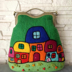 Torebka LETNIE KOLOROWE DOMKI