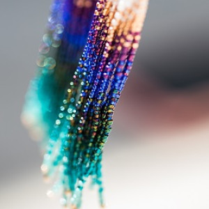 Długie kolczyki boho - Mystic Ocean - Kobalt