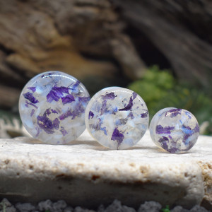 Tunele do uszu 25mm opal / plugi, rozpychacze, tapery, tunele siodłowe #128