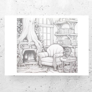 czarno białe plakaty do domu, baśniowy plakat A4, szary plakat w stylu vintage, bajkowy plakat 21x30, biało czarny plakat retro, vintage plakaty 21x30, mały plakat do sypialni, hygge plakaty 