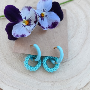 Kolczyki kółeczka blue