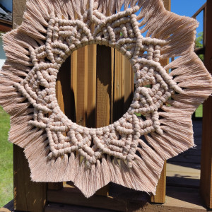 Makramowa mandala w stylu Boho