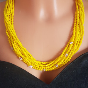 Naszyjnik Koraliki Żółte "Lost Shell" nasz23.94