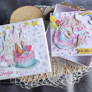 Kartka dziecięca z jednorożcem