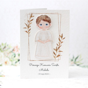 #8 Personalizowana kartka na komunię dla chłopca