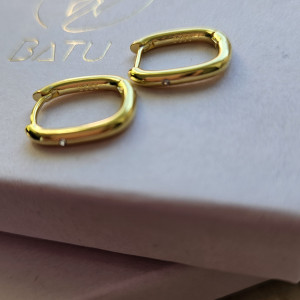 Kolczyki minimalistyczne srebrne pozłacane