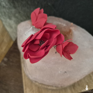 Kolczyki  orientalne kwiaty   lekkie