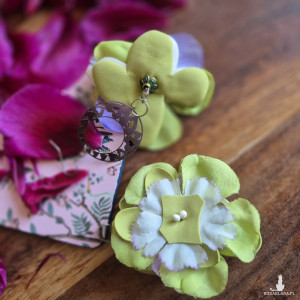 Kolczyki  orientalne kwiaty   lekkie