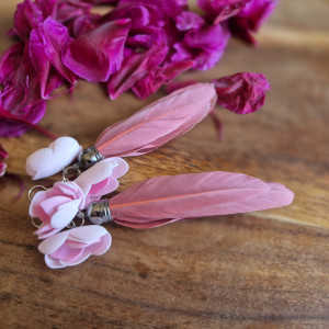 Kolczyki  orientalne kwiaty   lekkie