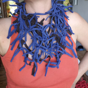 Naszyjnik dzianina super obfity