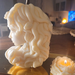 Świeca sojowa handmade- głowa meduzy