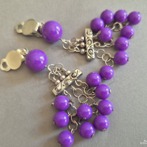 Klipsy fioletowe kule