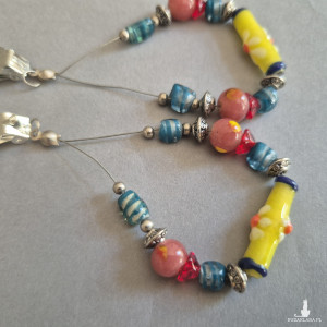 Klipsy orientalne kule koraliki