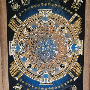 Papirus, Egipski Kalendarz , 40x60 cm, Oryginalny 100%, Egipt, Obraz, papier papirusowy