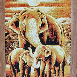 Papirus, Słonie, 40x60 cm, Oryginalny 100%, Egipt, Obraz, papier papirusowy