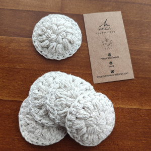 Wielorazowe płatki kosmetyczne 5 szt. bawełniane białe