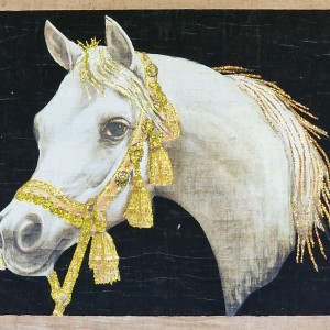 Papirus, Koń, 30x40cm, Oryginalny 100%, Egipt, Obraz, papier papirusowy