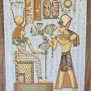 Papirus, Historia Małżeństwa, 30x40cm, Oryginalny 100%, Starożytny Egipt, Obraz