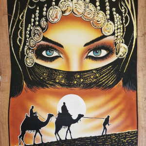 Papirus, Beduinka, 90x65cm, Oryginalny 100%, Egipt, Obraz, papier papirusowy