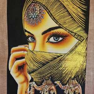 Papirus, Beduinka, 90x65cm, Oryginalny 100%, Egipt, Obraz, papier papirusowy