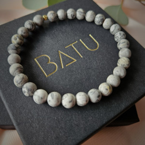 Bransoletka z kamieniem jaspisu na elastycznej gumce