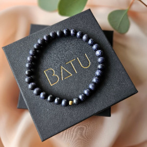 Bransoletka z kamieniem nocy kairu na elastycznej gumce