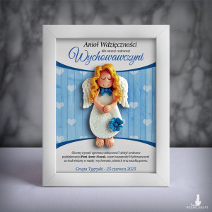 Ramka z aniołkiem - prezent dla wychowawczyni na zakończenie roku