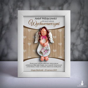 Ramka z aniołkiem - prezent dla wychowawczyni na zakończenie roku