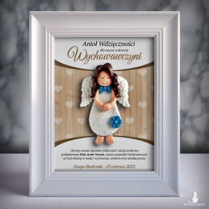 Ramka z aniołkiem - prezent dla wychowawczyni na zakończenie roku