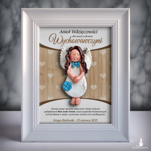 Ramka z aniołkiem - prezent dla wychowawczyni na zakończenie roku