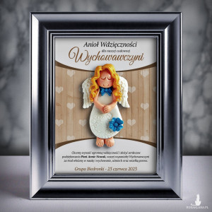 Ramka z aniołkiem - prezent dla wychowawczyni na zakończenie roku