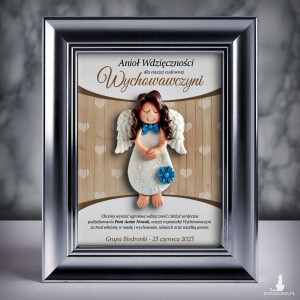 Ramka z aniołkiem - prezent dla wychowawczyni na zakończenie roku
