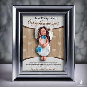 Ramka z aniołkiem - prezent dla wychowawczyni na zakończenie roku