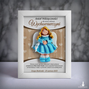 Ramka z aniołkiem - prezent dla wychowawczyni na zakończenie roku