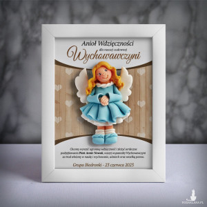 Ramka z aniołkiem - prezent dla wychowawczyni na zakończenie roku
